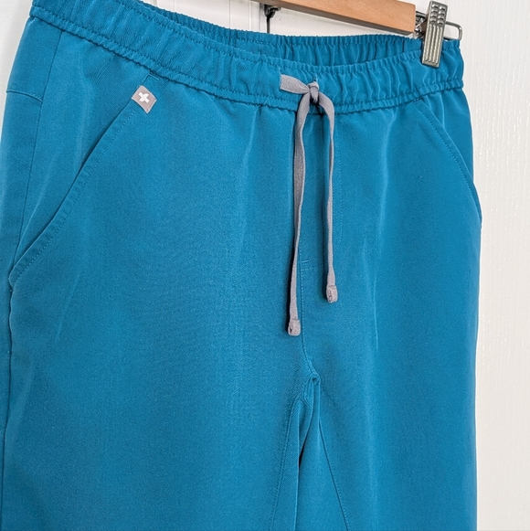 Figs Women's Teal Drawstring Jogger Sweatpants - Picture 3 of 9